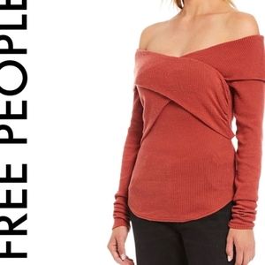 FREE PEOPLE NWT ROSE MAUVE RIBBED LONG SLEEVE THERMAL SIZE SMALL